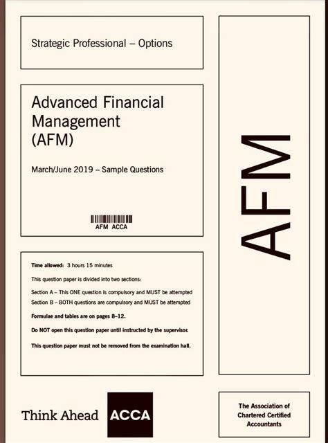 afm past papers|ACCA AFM Paper .